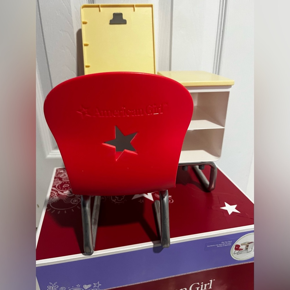 American Girl Flip Top Desk with Accessories and Box